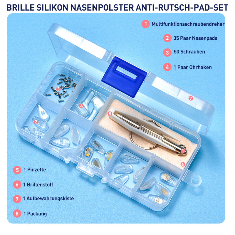 Norvo | Brille Silikon Neseputer Anti-Sklipute-Sett