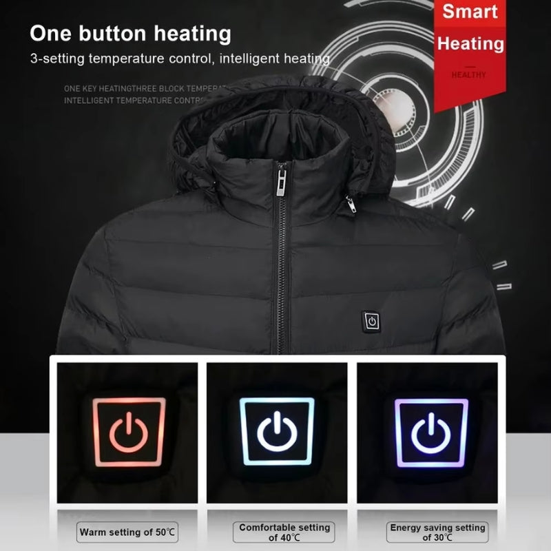 Norvo | Varmet Puffer Jakke – Oppladbare Varmejakker med Batteripakke, Beste Varme Vinterfrakk for Menn & Kvinner UK