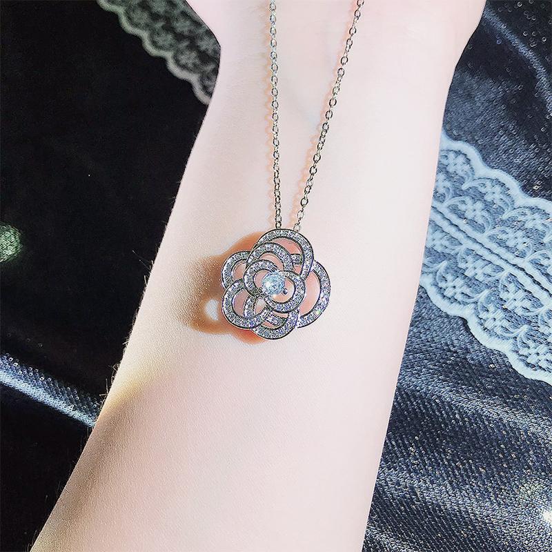 Norvo | Rose Rhinestone Armbånd og Halskjede