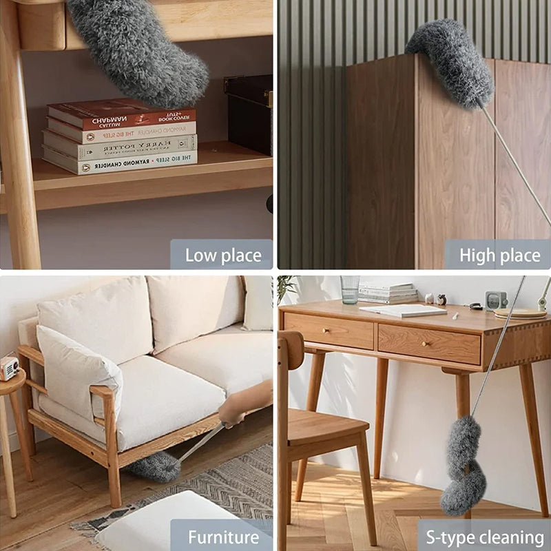 Norvo | Utvidbar vaskbar buet mikrofiber støvkost