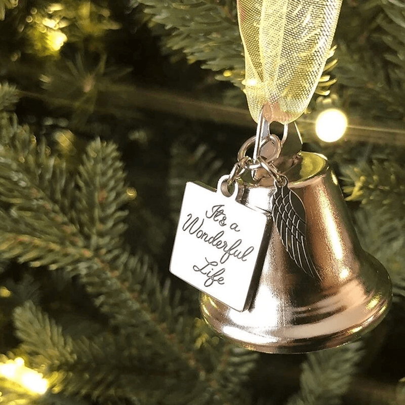 Norvo | 🎄Juletrær Minneornamenter Englevinger Klokker Hengende Dekorasjon