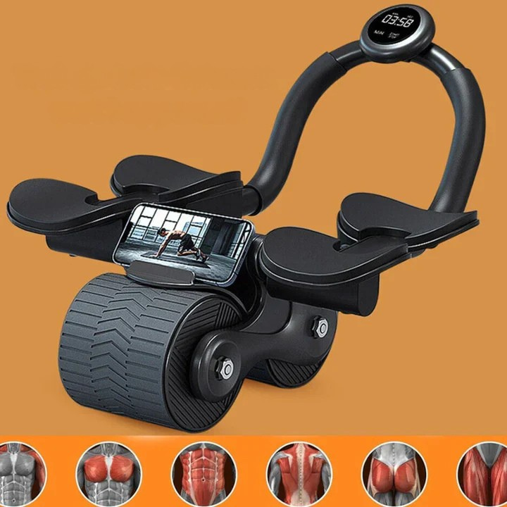 Norvo | Abdominal Muscle Training Device | Ergonomisk, 360° Bevegelse & Praktisk Telefonholder for Total-Kropp Trening hjemme