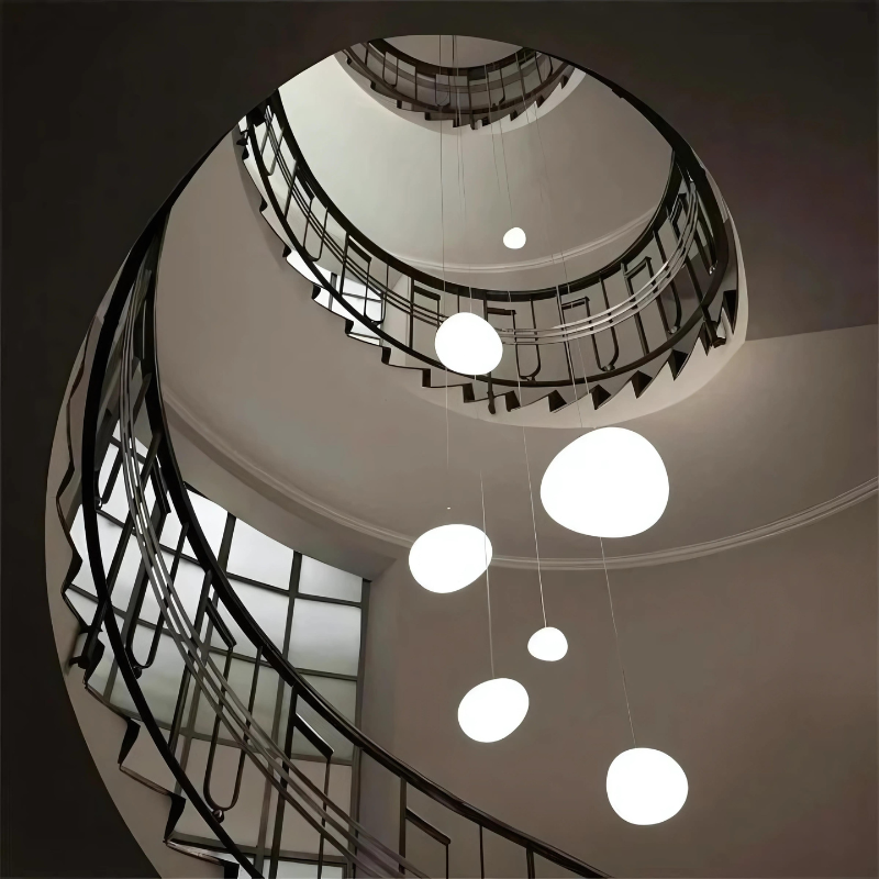 Norvo | GloStone | Elegant Glass Pebble Pendant Light
