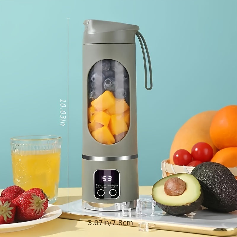 Norvo | Bærbar USB-oppladbar blender & juicer – Enkel å rengjøre, perfekt for frukt- & grønnsaksdrinker, milkshakes, 10,14 oz til 16,91 oz kapasitet