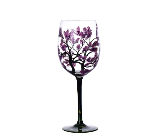Norvo | Four Seasons Tree Wine Glasses – Håndmalt Kunst