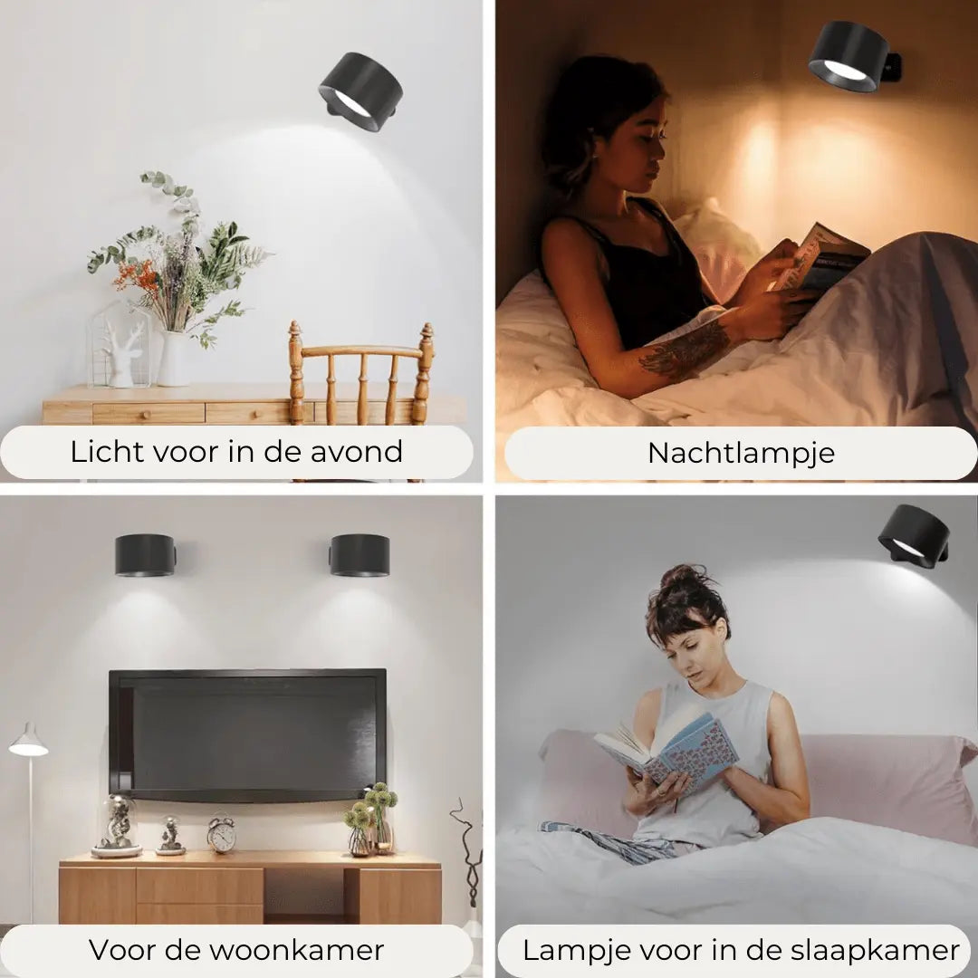 Norvo | Vegglampe Oppladbar Trådløs 360°