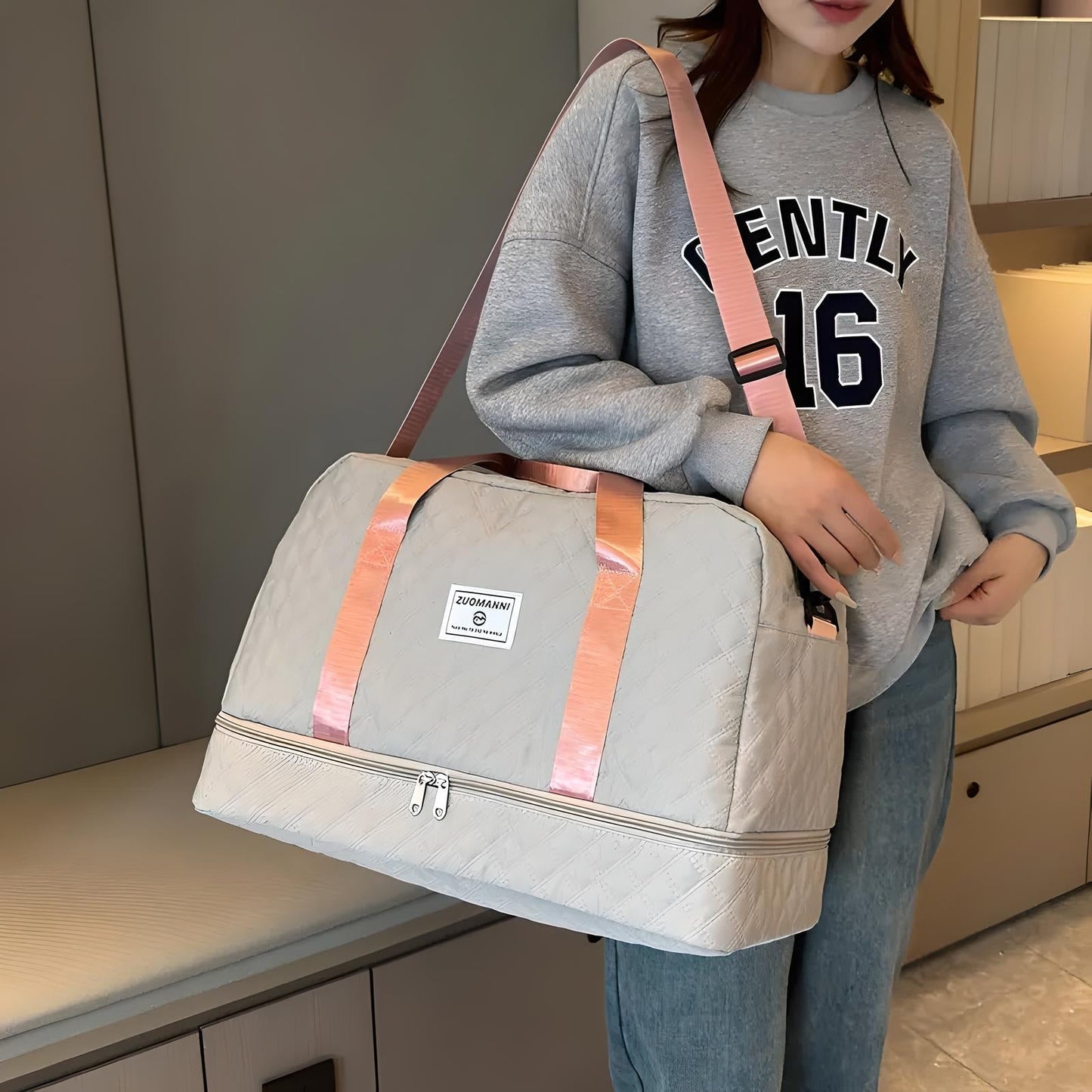 Norvo | Romslig Weekend Duffel Bag | Vanntett, Multikompartments & Ideal for Korte Turer og Treningsøkter