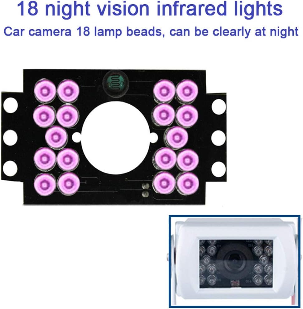 Norvo | Truck Backup Camera 12V/24V med 18 LED IR Nattlys IP68