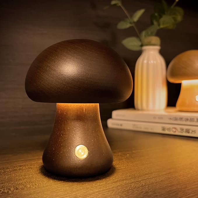 MushroomGlow™ Tre Soppformet LED Bordlampe | Naturlig Dekorativ Belysning | Atmosfærisk Lys for Hjemmet