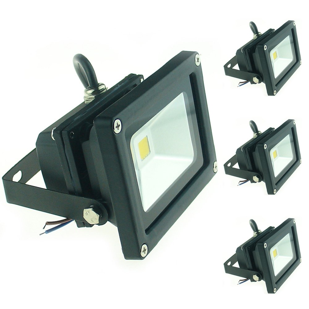 Norvo | Quans 10W Vanntett Led Flomlys - Ultra Lys Varm Hvit Sikkerhetslampe, 4Pcs