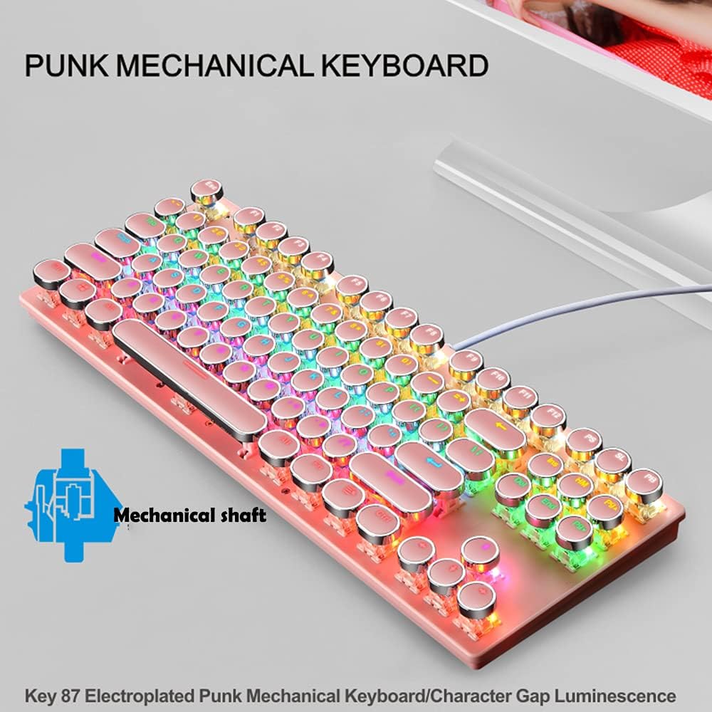 Norvo | 87-Tast Mekanisk Gaming Tastatur RGB Bakgrunnsbelyst Blå Bryter