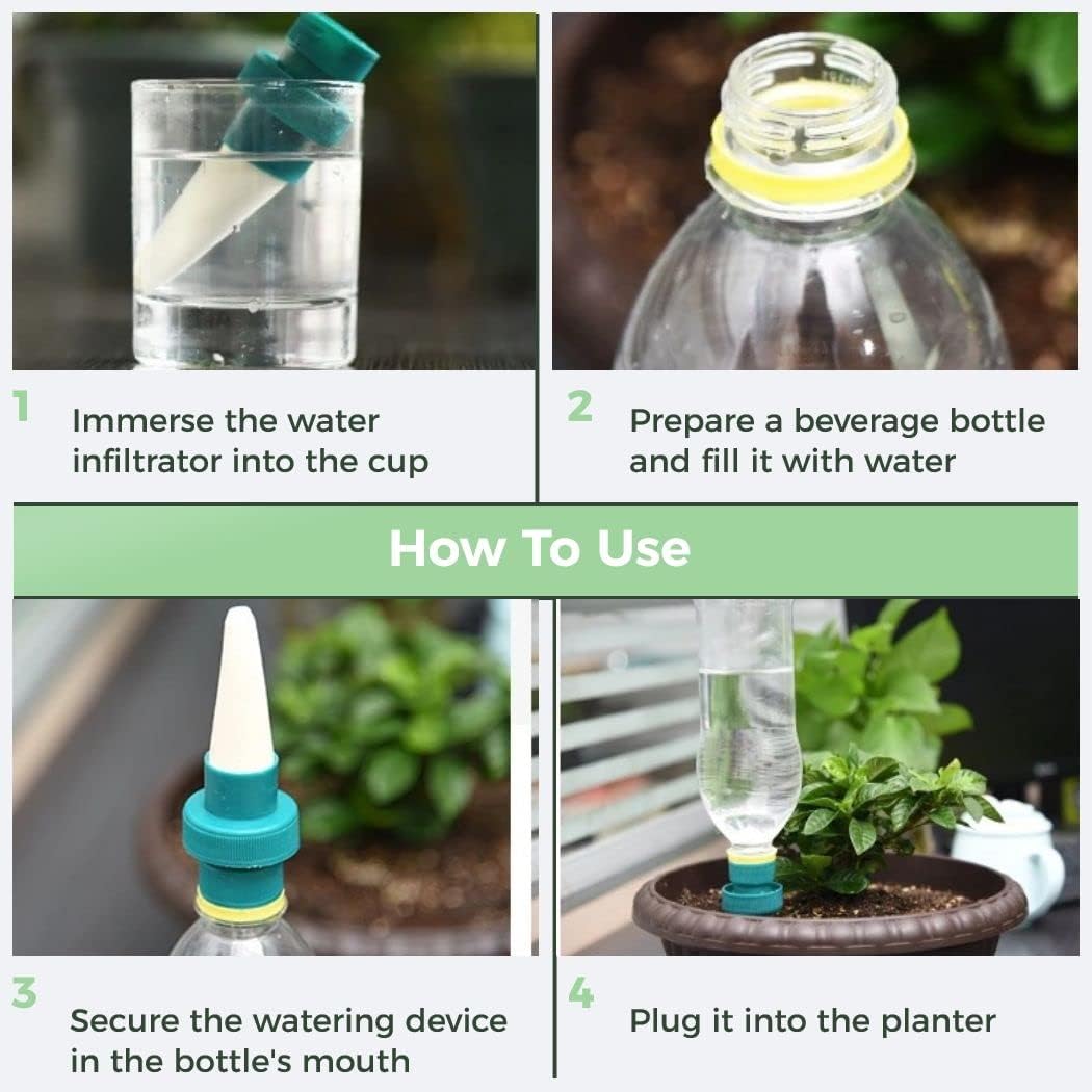Norvo | Selvvannende pigger for planter – Automatiske drypptips for flasker