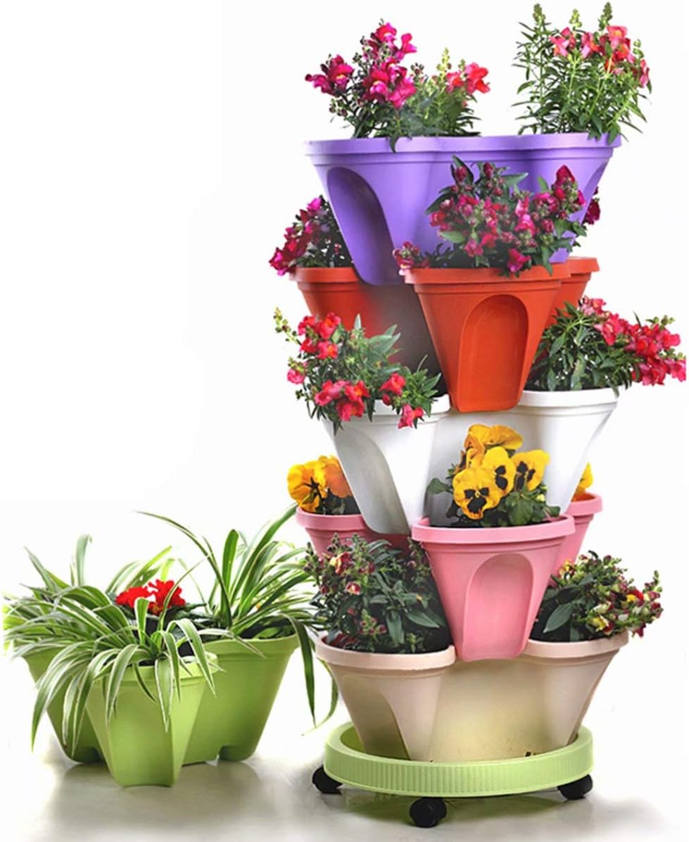Norvo | 6-lags vertikal plante-tårn – Tredimensjonal blomstringssystem for hagen