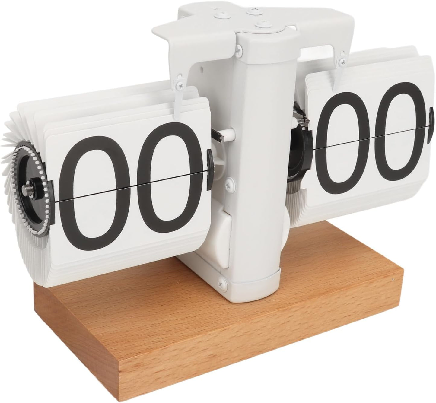 Norvo | Silvara – Vintage Flip Down Clock in Valnøtt Tre | Retro Mekanisk Design