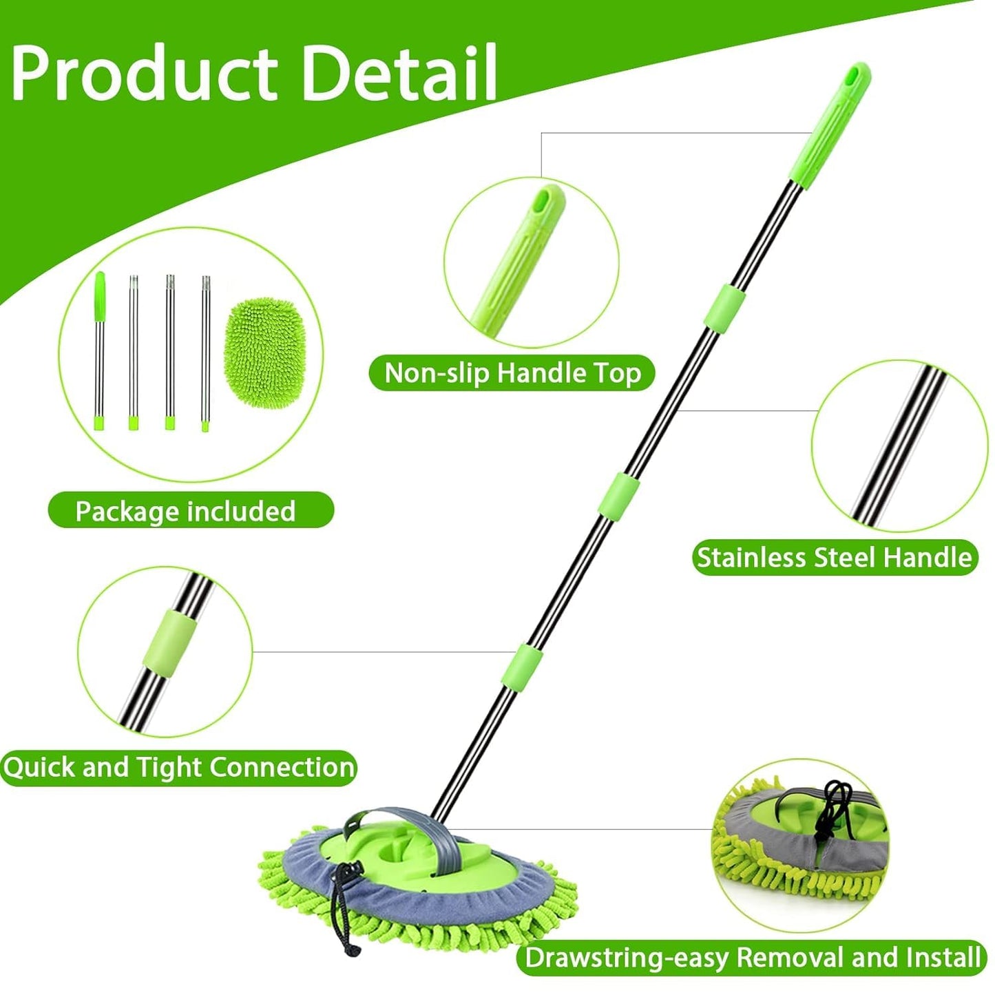 Norvo | Multifunksjonelt teleskopisk bilrengjøringsbørste