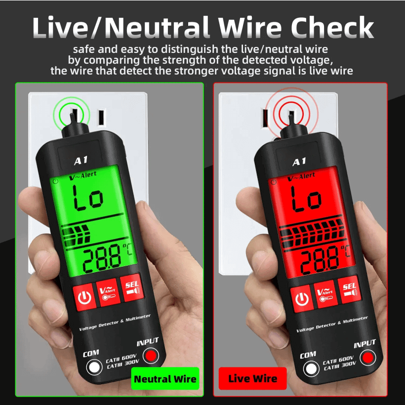 Norvo | A1 Fullautomatisk Anti-Brenne Intelligent Digitalt Multimeter