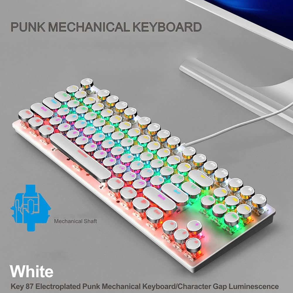 Norvo | 87-Tast Mekanisk Gaming Tastatur RGB Bakgrunnsbelyst Blå Bryter