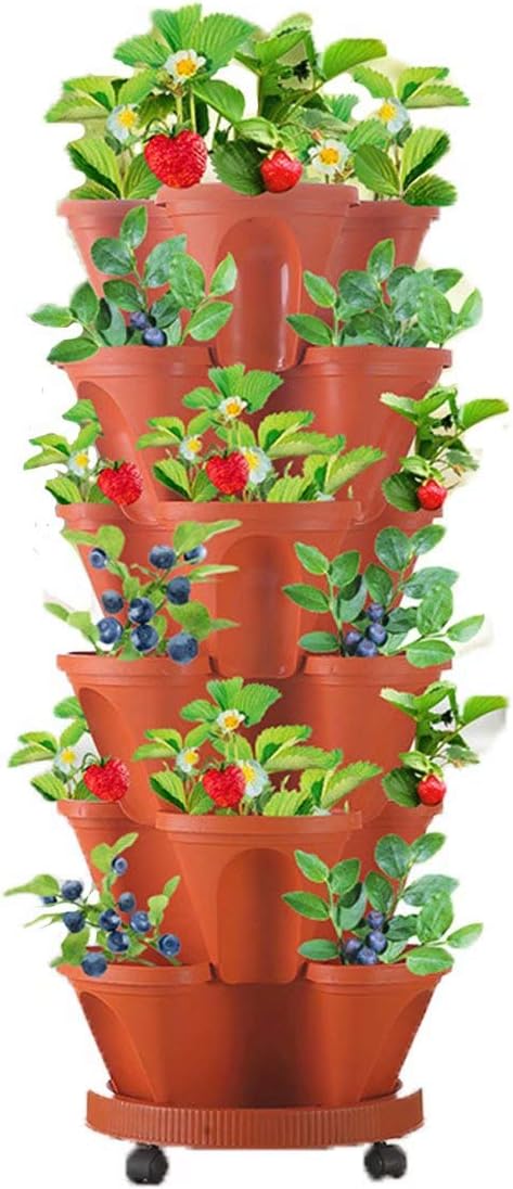 Norvo | 6-lags vertikal plante-tårn – Tredimensjonal blomstringssystem for hagen