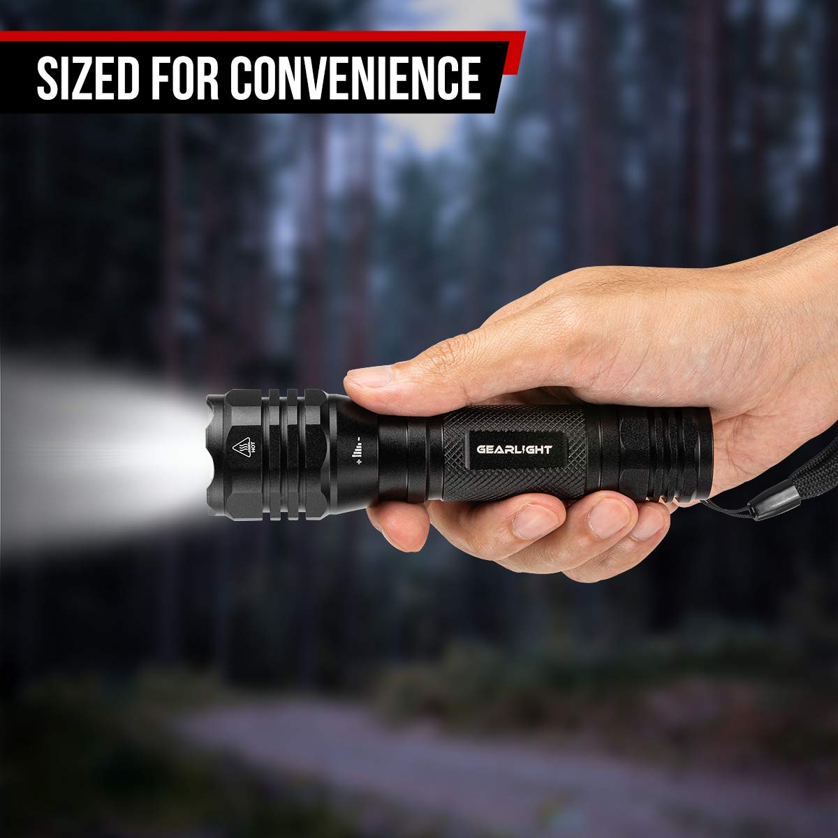 Norvo | Gearlight S1050 Led Lommelykt - Høy Lumen, 3 Moduser, Zoombar Stråle For Camping & Nødsituasjoner