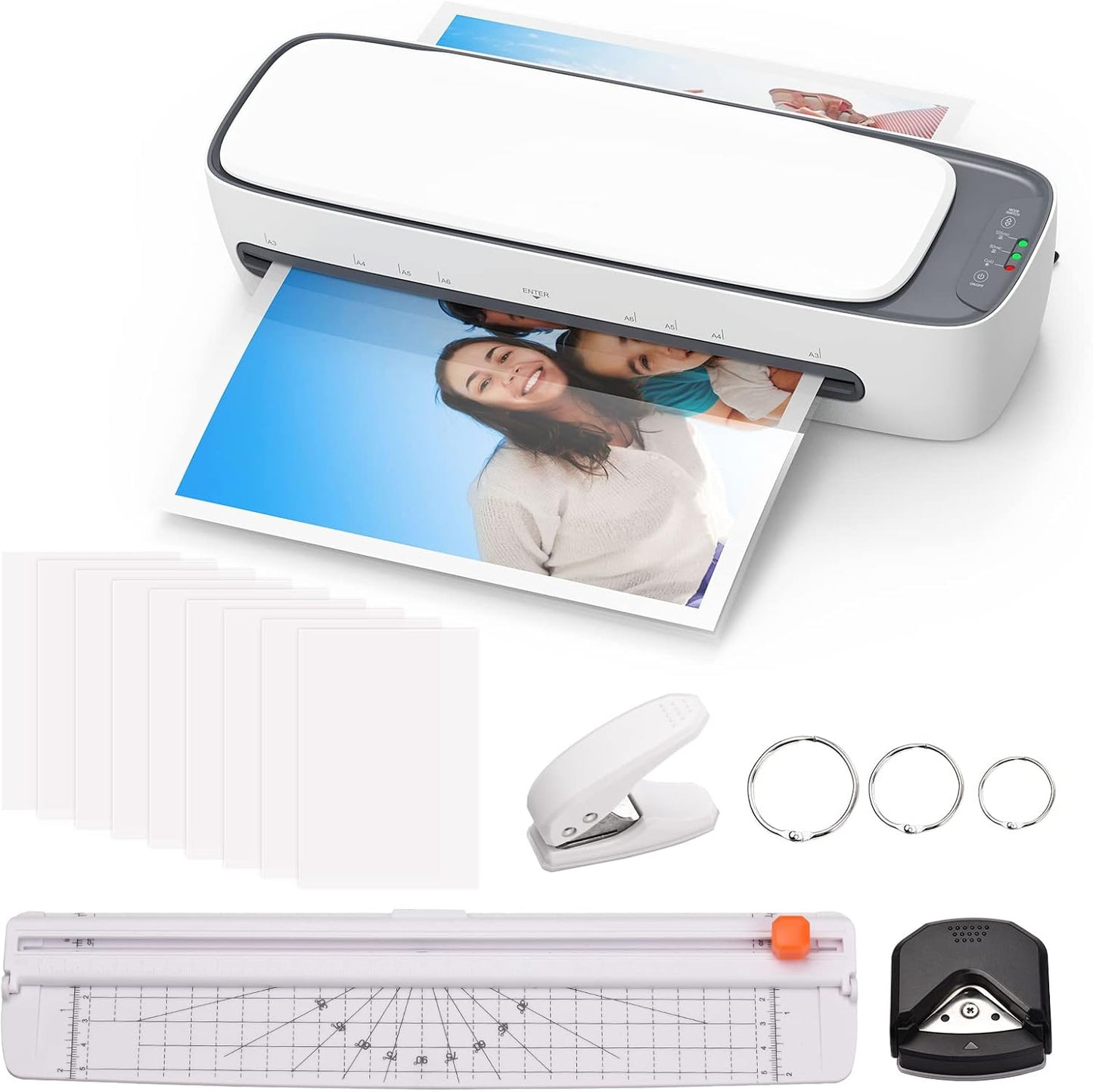 Norvo | A3 Skrivbord Laminator Sett med Varme- og Kjølemodus og 6-i-1 Funksjoner – Lexaro