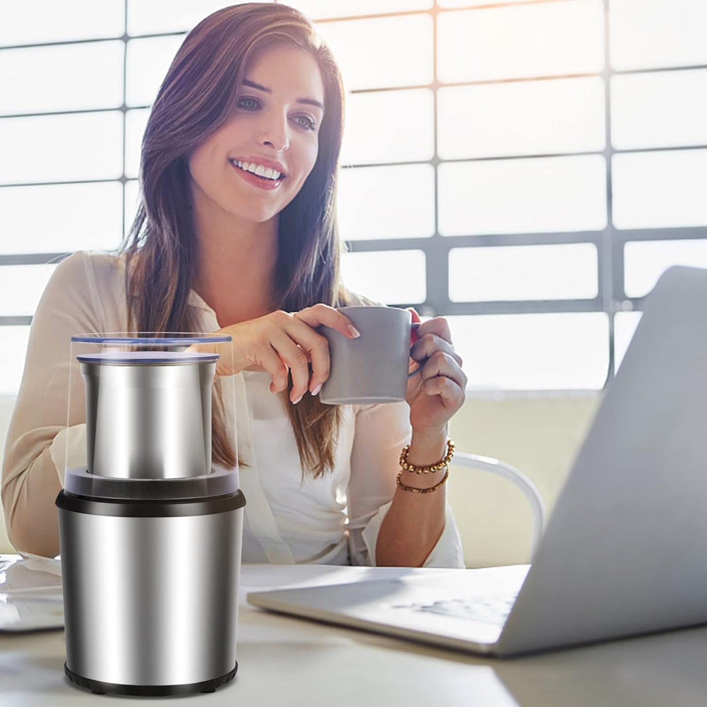 Norvo | Elektrisk kaffekverner og krydderkverner med avtagbar kopp – BrewMate