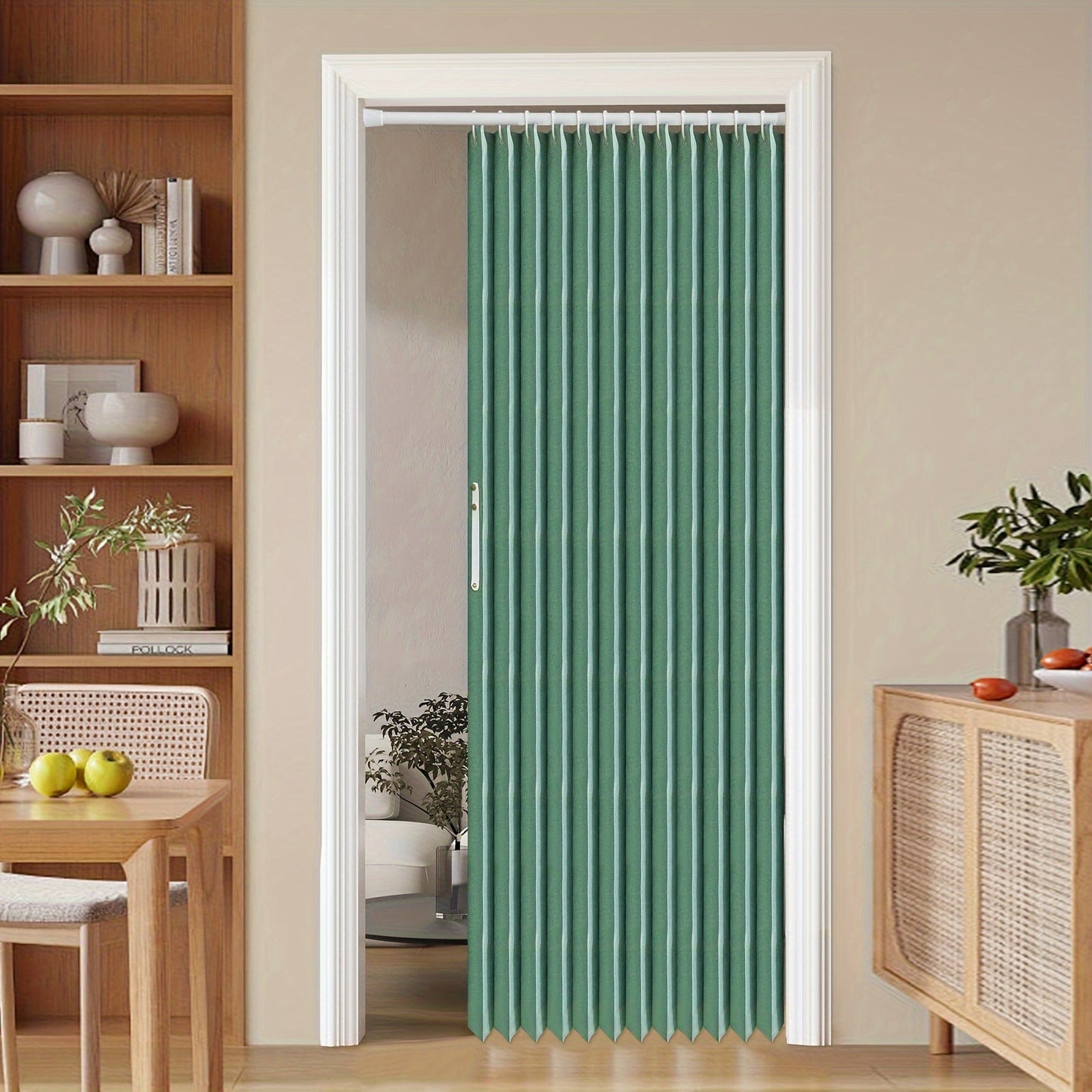 Norvo | Fargerik magnetisk faltegardin – Enkel innredning, plassbesparende romdeler for hjem og virksomhet – Livlig kunstnerisk design, maskinvaskbart polyester