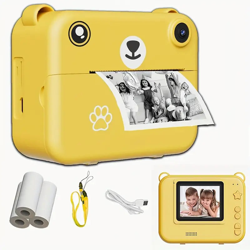 Norvo | SnapKid Sofortkamera for barn – 1080P HD foto og video med utskriftspapir og USB-lader