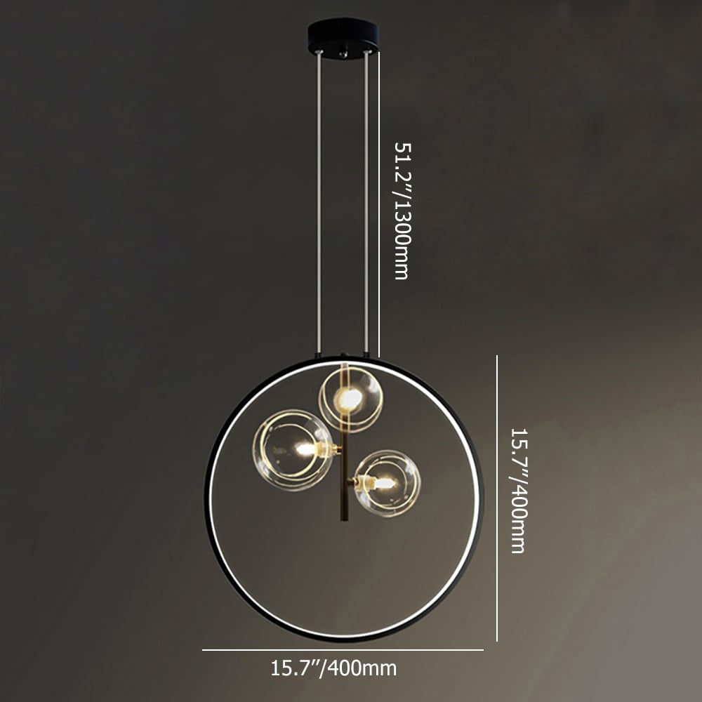 Norvo | LumoGlobe – Minimalistisk svart pendellampe med glass LED-globe