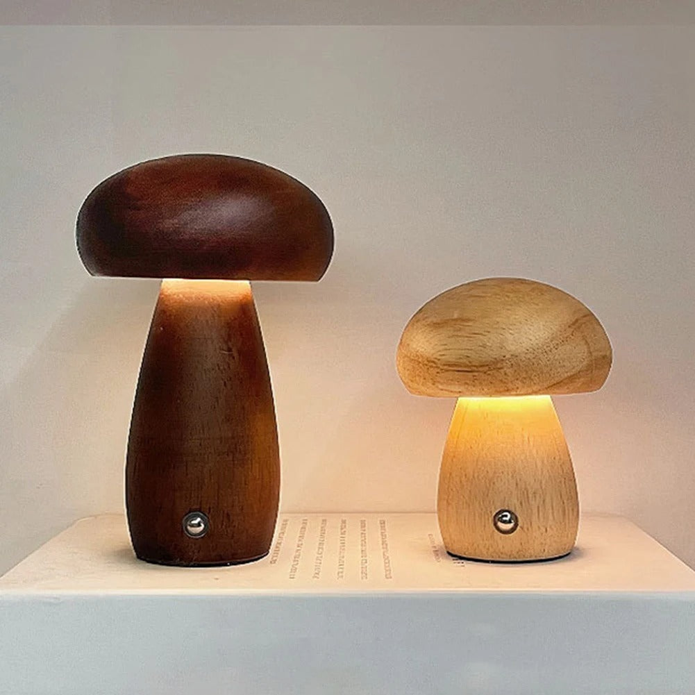 MushroomGlow™ Tre Soppformet LED Bordlampe | Naturlig Dekorativ Belysning | Atmosfærisk Lys for Hjemmet