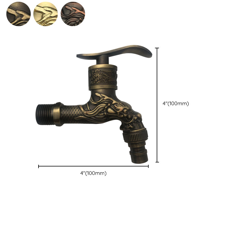 Norvo | Vintage Classic Faucet Water Lock Single Handle Dragon Engraving Wall Mounted Faucet
