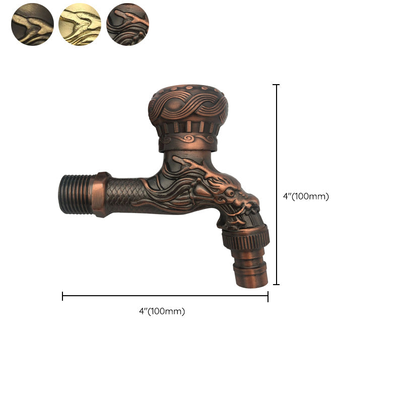 Norvo | Vintage Classic Faucet Water Lock Single Handle Dragon Engraving Wall Mounted Faucet