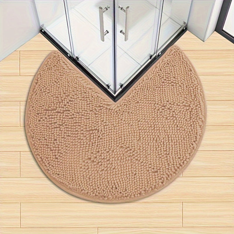 Norvo | Rund Luxus Chen Badmatte Ultra-Myk Chenille – Anti-Sklipp & Hurtigtørkende