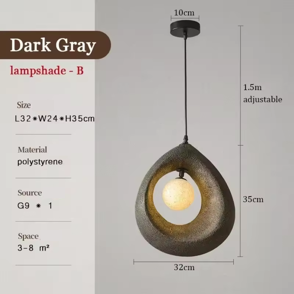 Norvo | Japansk Wabi Sabi Pendellampe med Minimalistisk Design