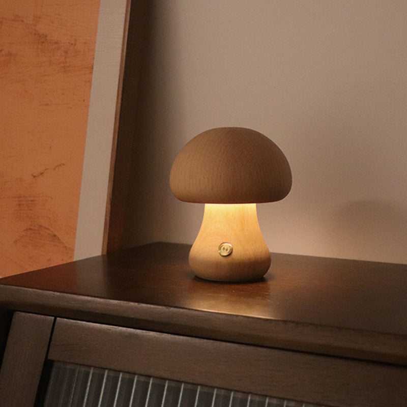 Norvo | Bordlampe i soppstil av tre i vintage-stil