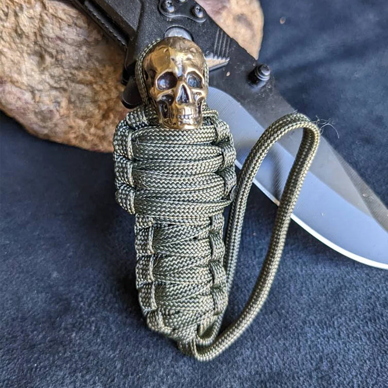 Norvo | Paracord nøkkelring mumie messing hodeskalle