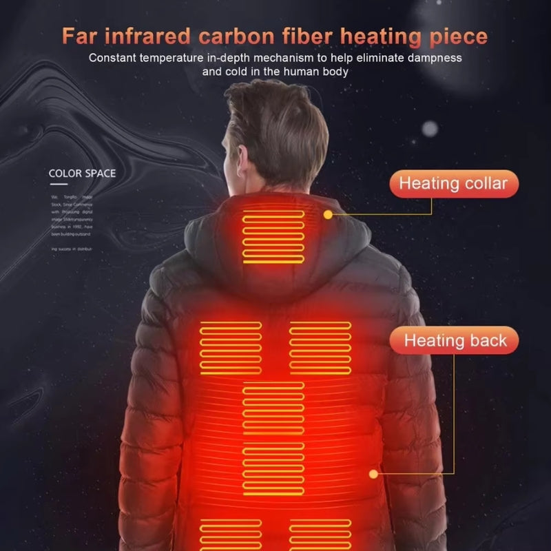 Norvo | Varmet Puffer Jakke – Oppladbare Varmejakker med Batteripakke, Beste Varme Vinterfrakk for Menn & Kvinner UK