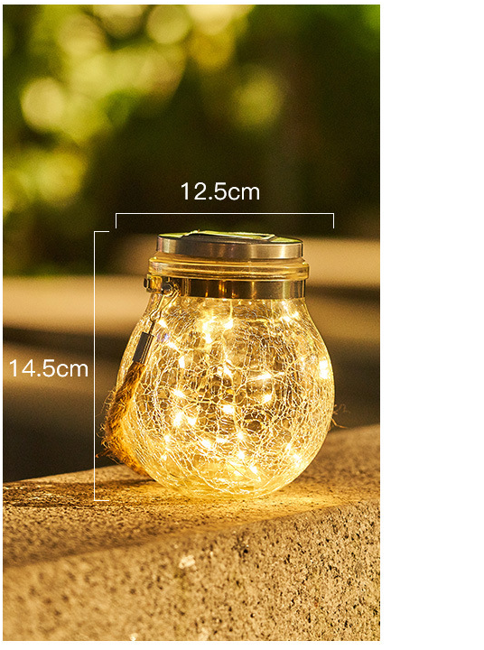 Norvo | Solenergi LED-lanterne i glass – Dekorativ hagebelysning med ledninger og bærehåndtak