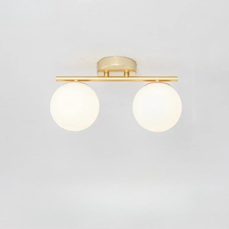 Norvo | Taklampe i nordisk stil laget av glass – Elegant hvit kule for ethvert rom