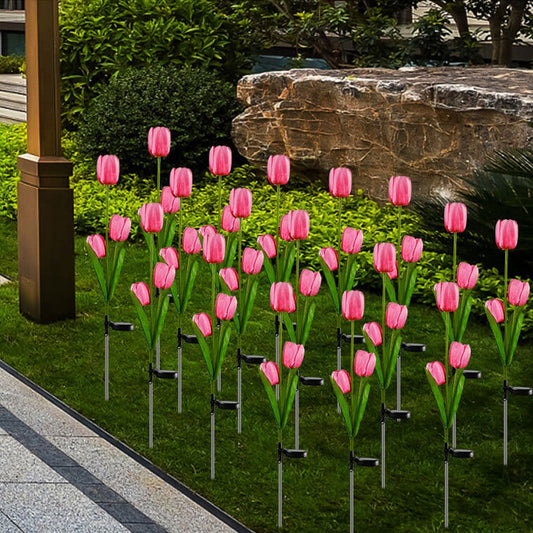 Norvo | Solar Tulip Plenlys Utendørs Hage LED Tulipan Blomsterlys Bakke Stakelandskapslys