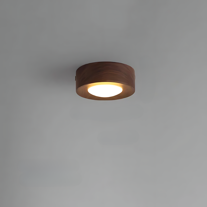 Norvo | Valnøtt taklampe med LED spotlight