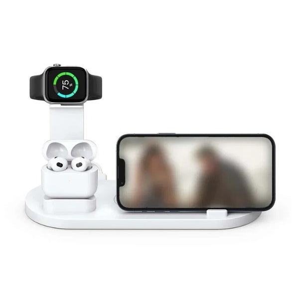 Norvo | 7-i-1 Trådløs Lade Stasjon med MagSafe & CryoBoost – Rask & Effektiv Lading for iPhone, Apple Watch, og Mer
