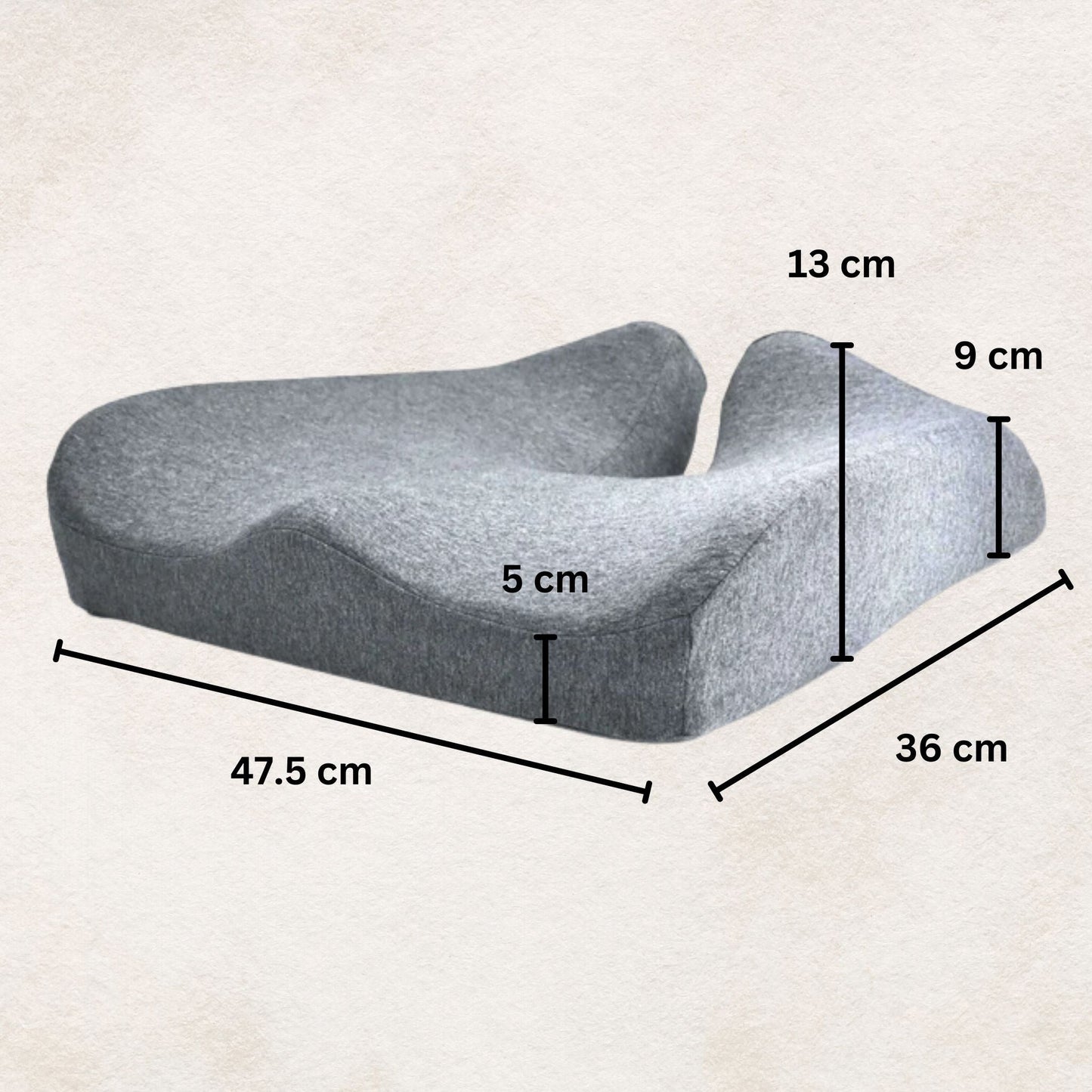 Norvo | Ortopedisk trykkavlastningspute | Konturert design for rygg- og nakkestøtte hjemme eller på reise