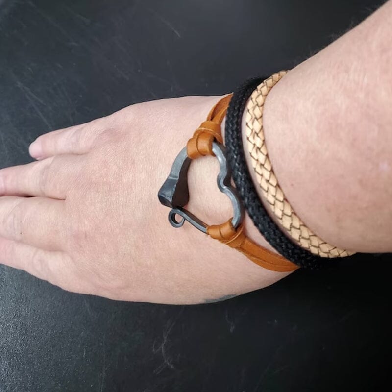 Norvo | Valentine's Day Håndlaget Kjærlighet Hestesko Nagler Armbånd