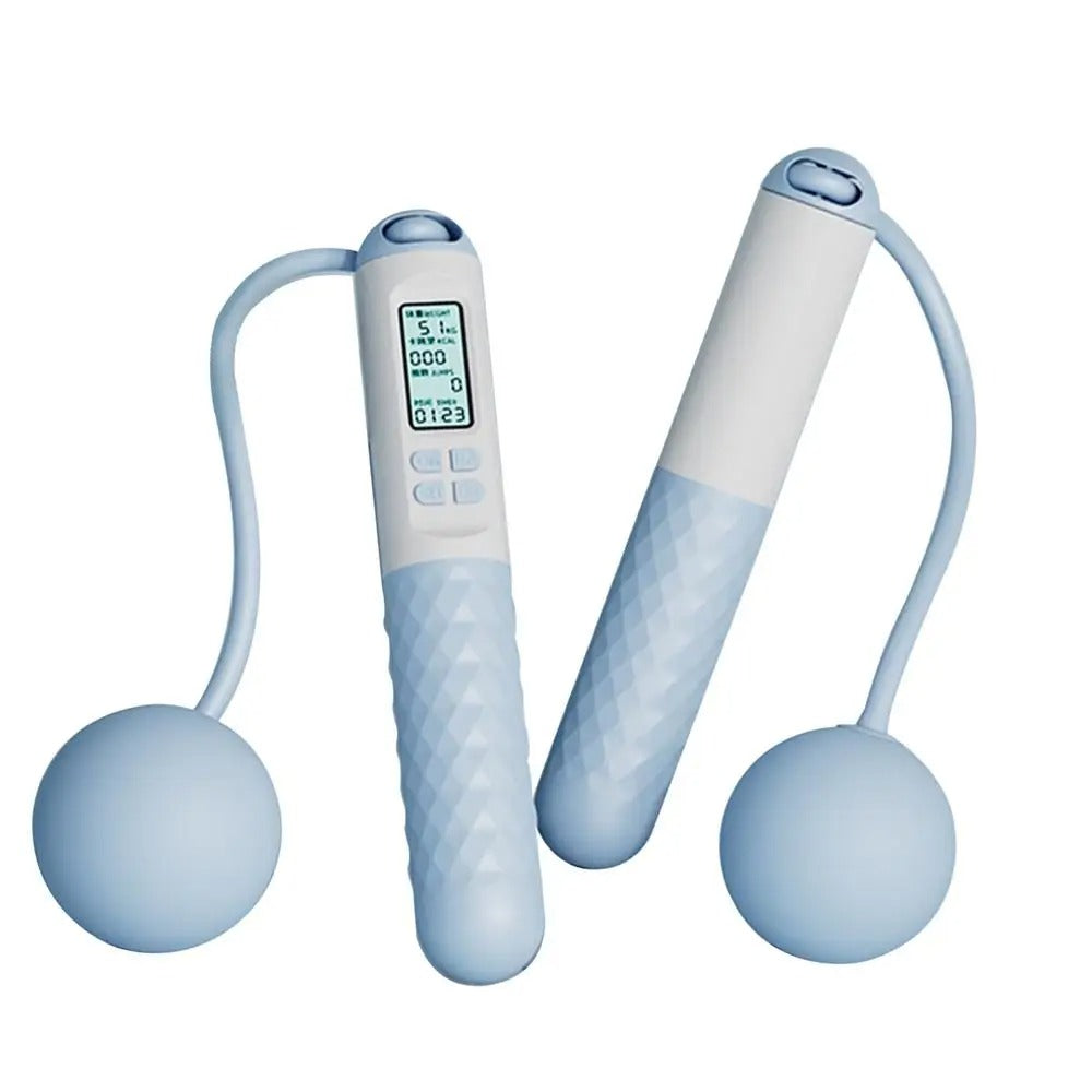 Norvo | Vektet trådløs hoppetau med teller | Ergonomisk, sammenflettingsfritt design for hjemme trening og kondisjonstrening