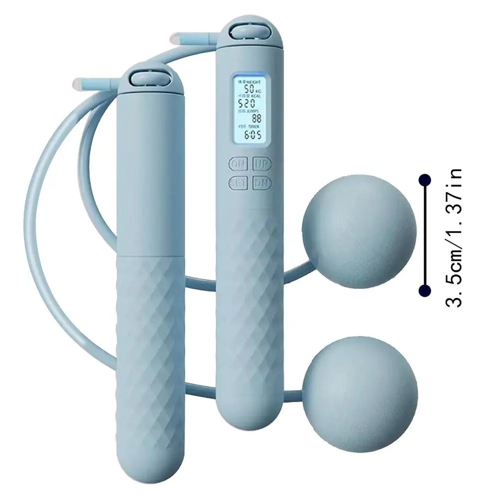Norvo | Vektet trådløs hoppetau med teller | Ergonomisk, sammenflettingsfritt design for hjemme trening og kondisjonstrening