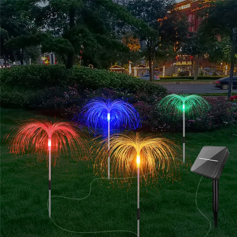 Norvo | Solhage Lys med Fargeforandring – LED Plenlys for Hage & Terrasse, Fyrverkeri Design