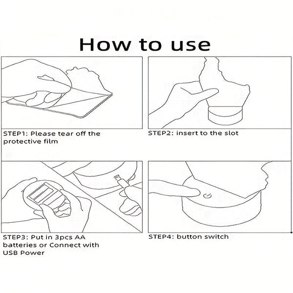 Norvo | AstroLight – 3D-alienlampe med LED fargebelysning og berøringskontroll