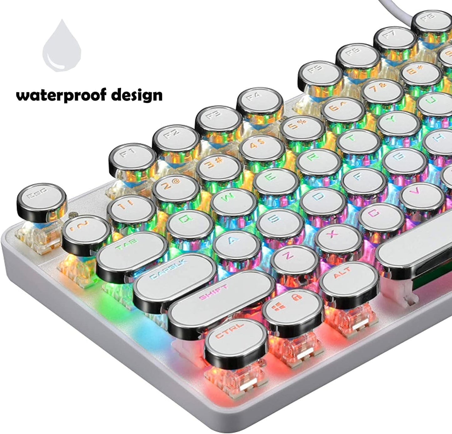 Norvo | 87-Tast Mekanisk Gaming Tastatur RGB Bakgrunnsbelyst Blå Bryter