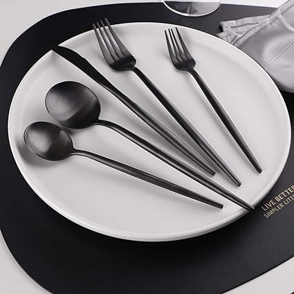 Norvo | Torin 36-piece minimalist flatware set – Premium stainless steel cutlery with matte finish
