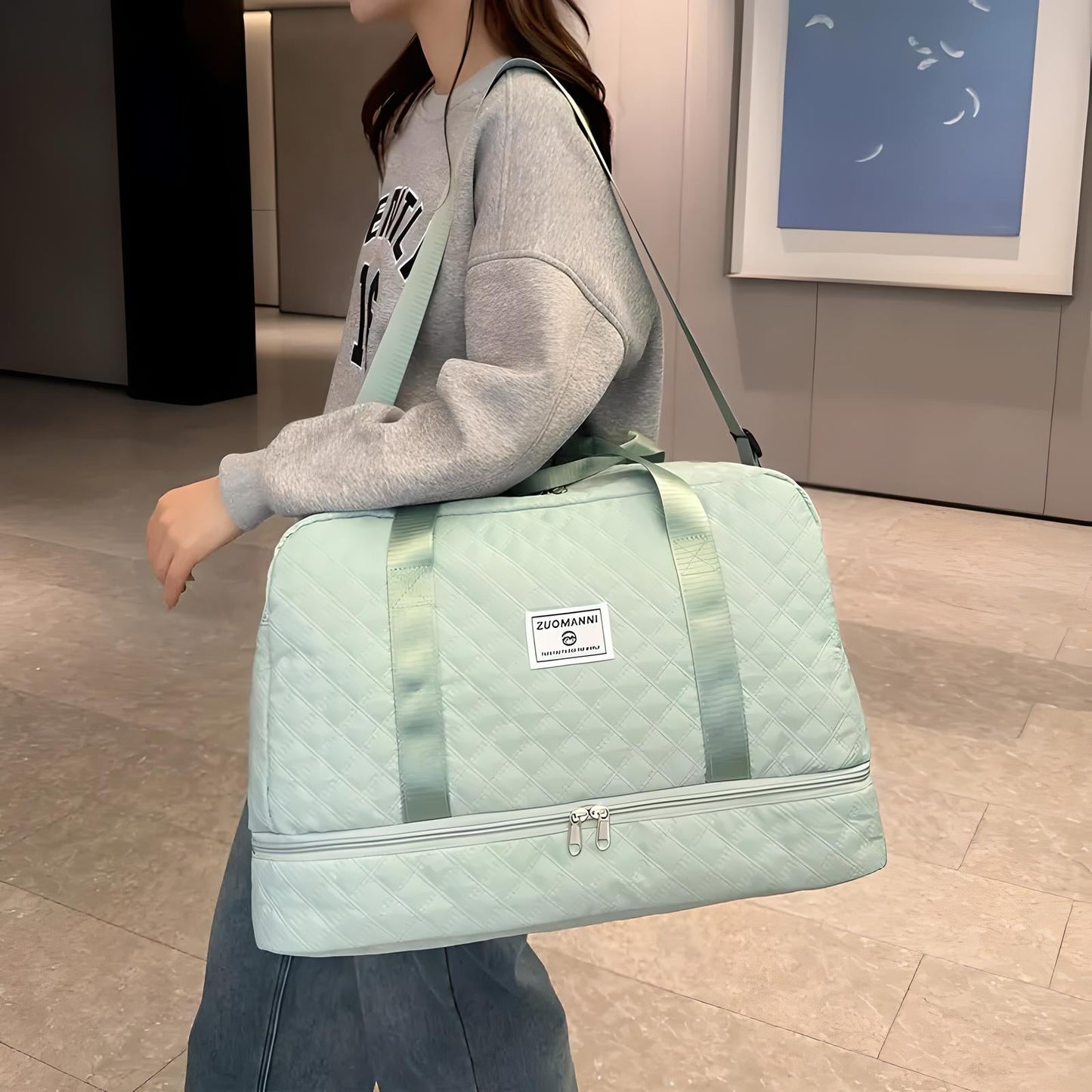 Norvo | Romslig Weekend Duffel Bag | Vanntett, Multikompartments & Ideal for Korte Turer og Treningsøkter